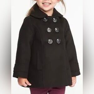 Old Navy Black Double Breasted Pea Coat